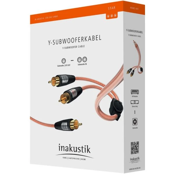 Inakustik Star Y-Subwoofer Cable Trans. RCA- 2x RCA 12,0m 4 Inakustik Star Y-Subwoofer Cable Trans. RCA- 2x RCA 12,0m – Bild 2