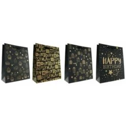 Idena Geschenktasche Black 26 X 32cm Ass.