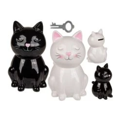 Out Of The Blue Spardose Katze Mit Schloss Ass.