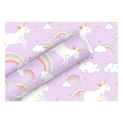 Idena Geschenkpapier Unicorn Flieder 70cm X 2m