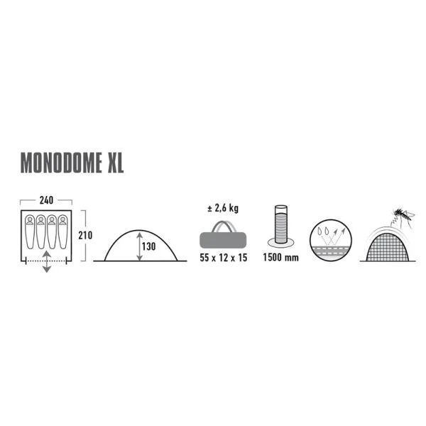 HIGH PEAK Zelt High Peak Monodome XL Black 7 HIGH PEAK Zelt High Peak Monodome XL Black – Bild 5