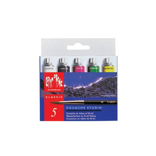 CARAN D'ACHE GOUACHE STUDIO 5 Farbtuben à 10ml 3 CARAN D'ACHE GOUACHE STUDIO 5 Farbtuben à 10ml