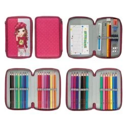 Idena Schüleretui Triple Girl 43teilig