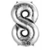 AMSCAN Folienballon - Folienballon Silber Zahl 8 -Ausgewähltes Haushaltswarengeschäft 2798801 138136 369x600