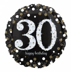 AMSCAN Folienballon - Glimmer Happy Birthday 30