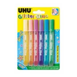 Glitter Glue UHU Shiny 6 Tuben Sortiert