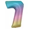 AMSCAN Folienballon - Folienballon Regenbogen-Pastell Zahl 7 -Ausgewähltes Haushaltswarengeschäft 9909705 178507 600x600