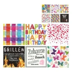 Idena Servietten 33x33cm Neutral Sortiert FSC-Mix Ass.