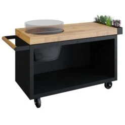 Big Green Egg Large Inkl. Ofyr Kamado Table Black PRO 135 Teakwood