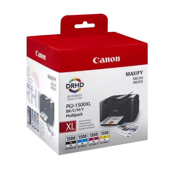 Canon® Canon PGI-1500XL BK/C/M/Y Multipack 4 Canon® Canon PGI-1500XL BK/C/M/Y Multipack – Bild 2