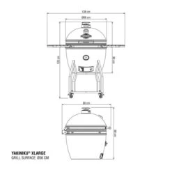 YAKINIKU Kamado 16" Medium Mit Gestell Und Seitentische -Ausgewähltes Haushaltswarengeschäft yakiniku xlarge kamado grill incl onderstel en zijtafels 2 185942 900x900